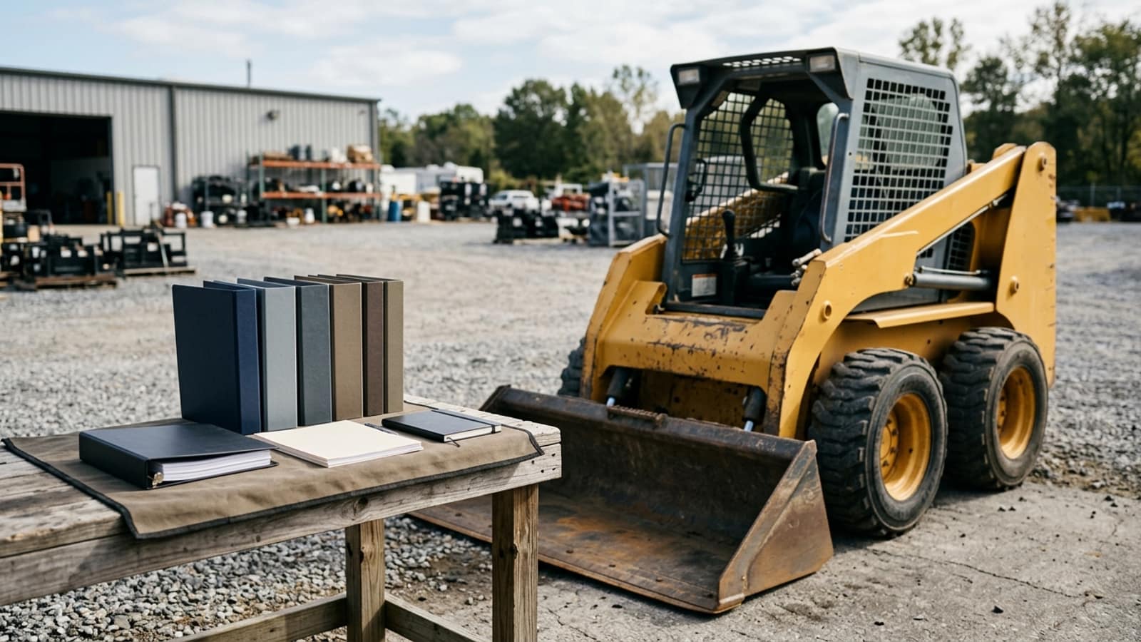 Editorial skid steer equipment planning scene for What Credit Evidence Matters for Skid Steer Financing?
