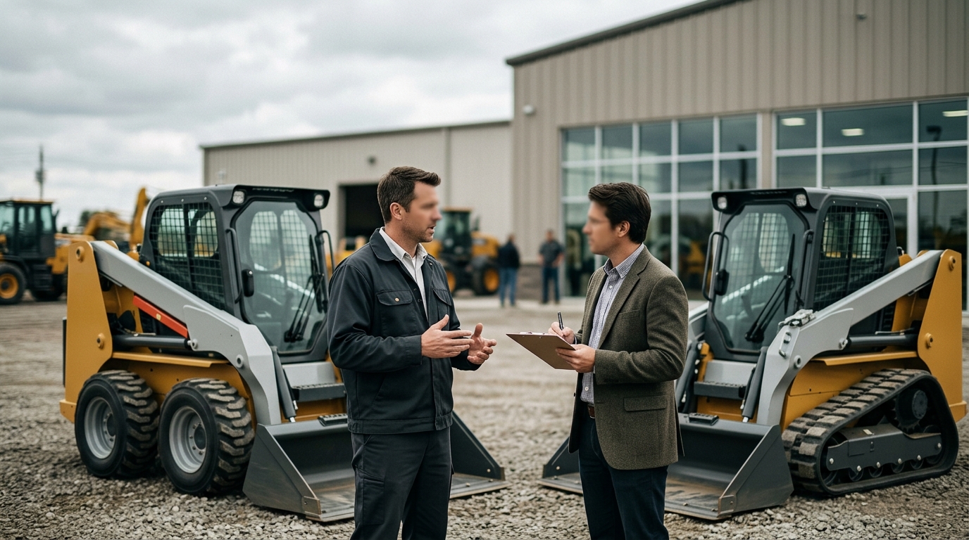 Illustration: Skid Steer Dealer Financing vs Bank Loan: Choosing the Right Path in 2026